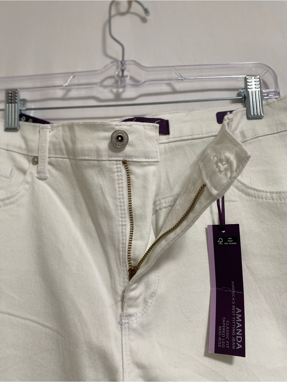 Gloria Vanderbilt White Straight-Leg Jeans - Picture 4 of 13